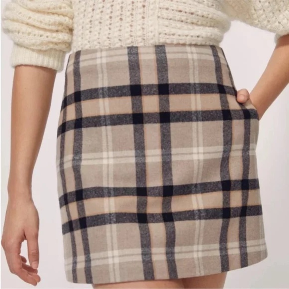 Aritzia Wilfred Plaid Skirt